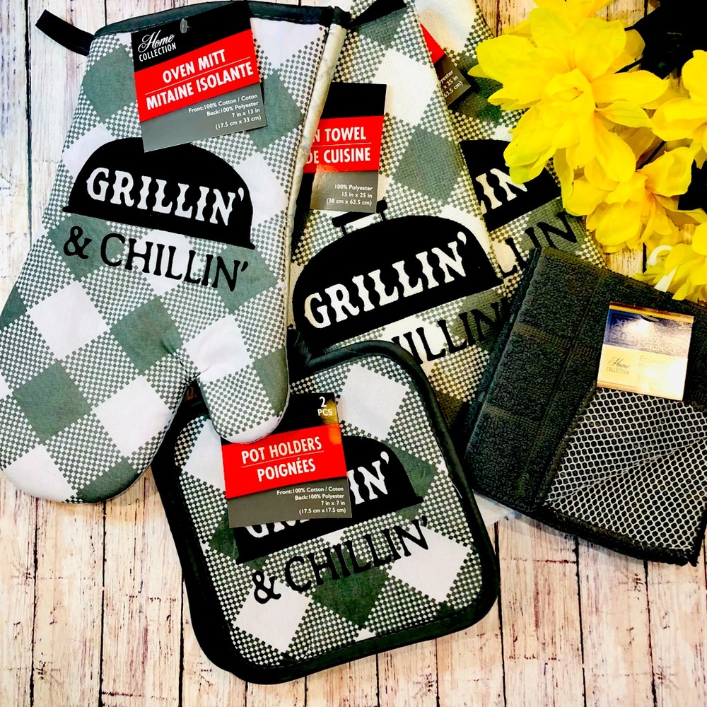 NWT “Grillin & Chillin’ “7 PC Kitchen Set
